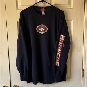 NFL Denver Broncos Navy Blue Long Sleeve T Shirt